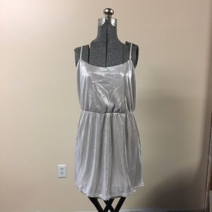 New Large Silver Metallic Dress